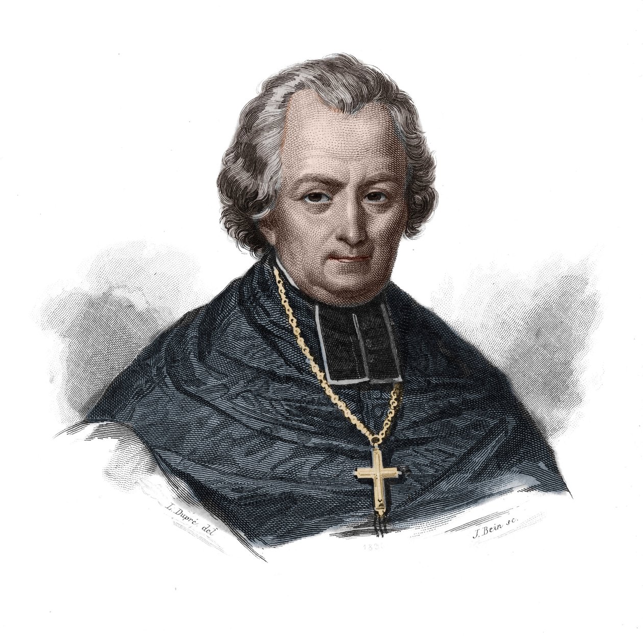 Portret Jeana Lefebvre de Cheverus (1768-1836) francuskiego kardynała, arcybiskupa Bordeaux w „Portretach i historii mężczyzn pożytecznych: mężczyzn i kobiet wszystkich krajów i wszystkich warunków, którzy nabyli prawa do uznania mężczyzn” opublikowanym i  autorstwa Anonymous Anonymous
