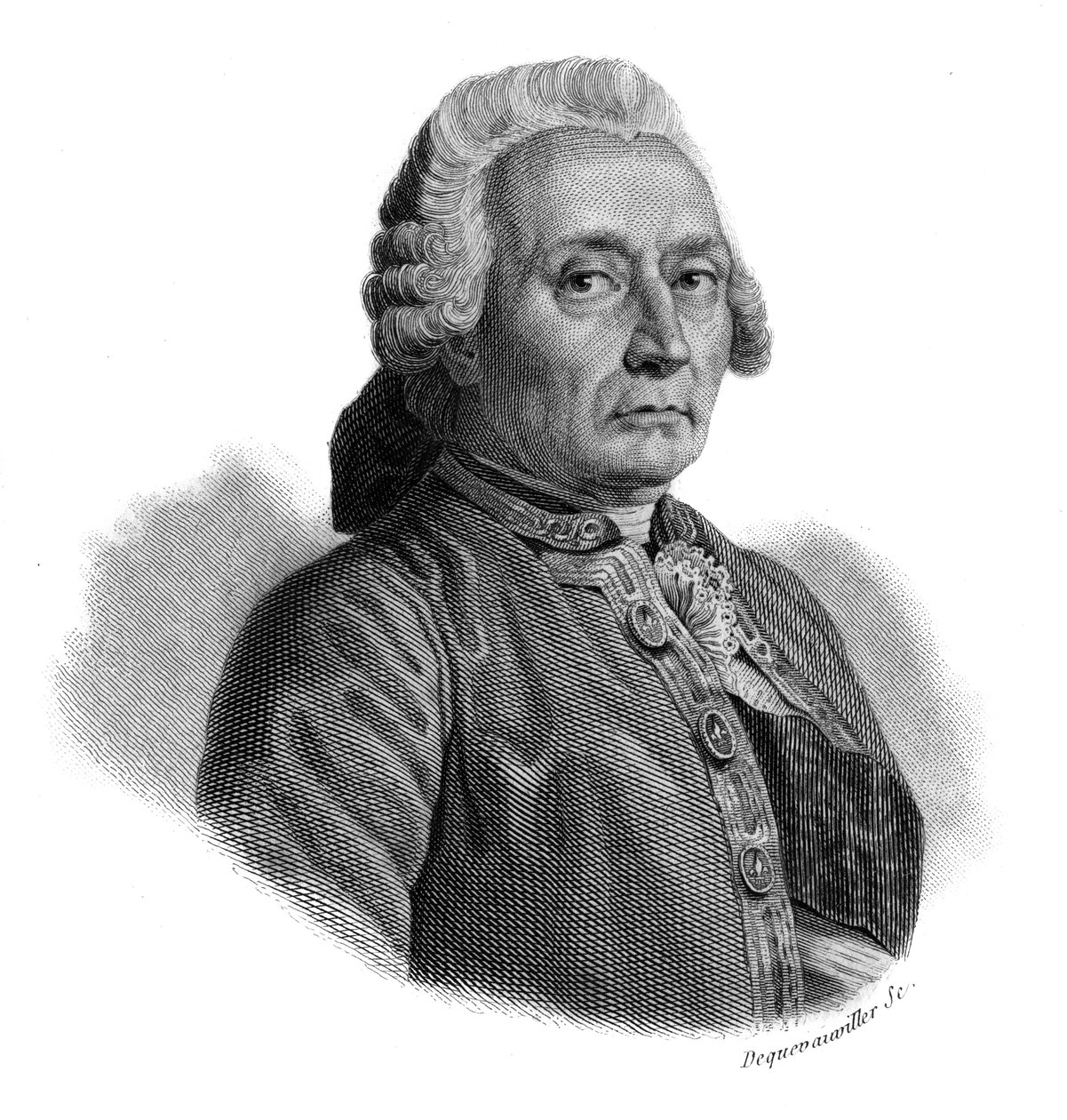 Portret Jeana Rodolphe (Jean-Rodolphe) Perroneta (1708-1794), pierwszego inżyniera Ponts et Chaussees du Royaume, założyciela i dyrektora Ecole des Ponts et Chaussees w „” Portrety i historia użytecznych mężczyzn: mężczyzn i kobiet wszystkie kraje i autorstwa Anonymous Anonymous