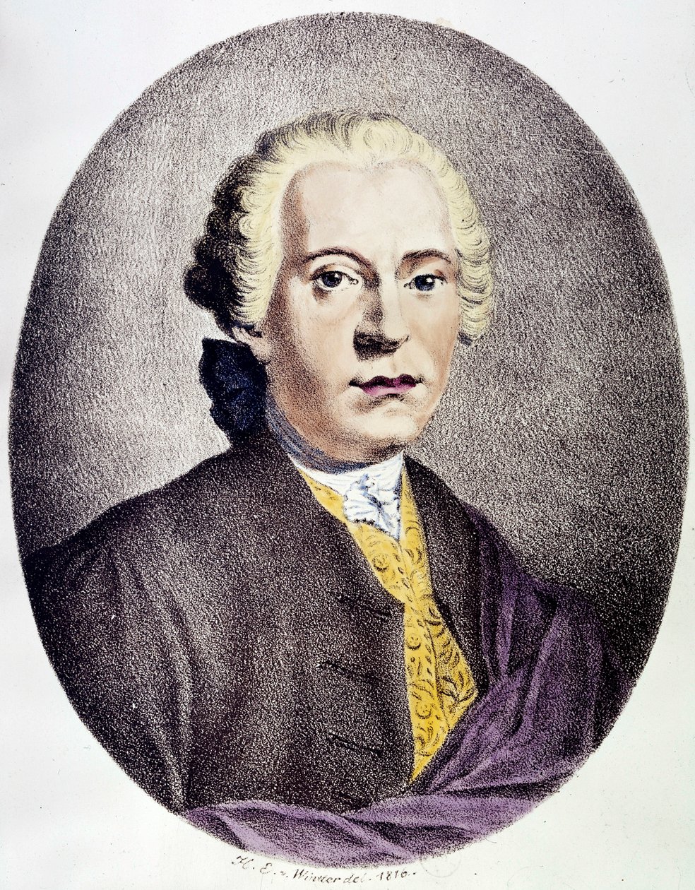 Portret Johana Adolfa Hassego (1699-1783) Kompozytor barokowy Grawerunek XVIII wieku Kolekcja prywatna autorstwa Anonymous Anonymous