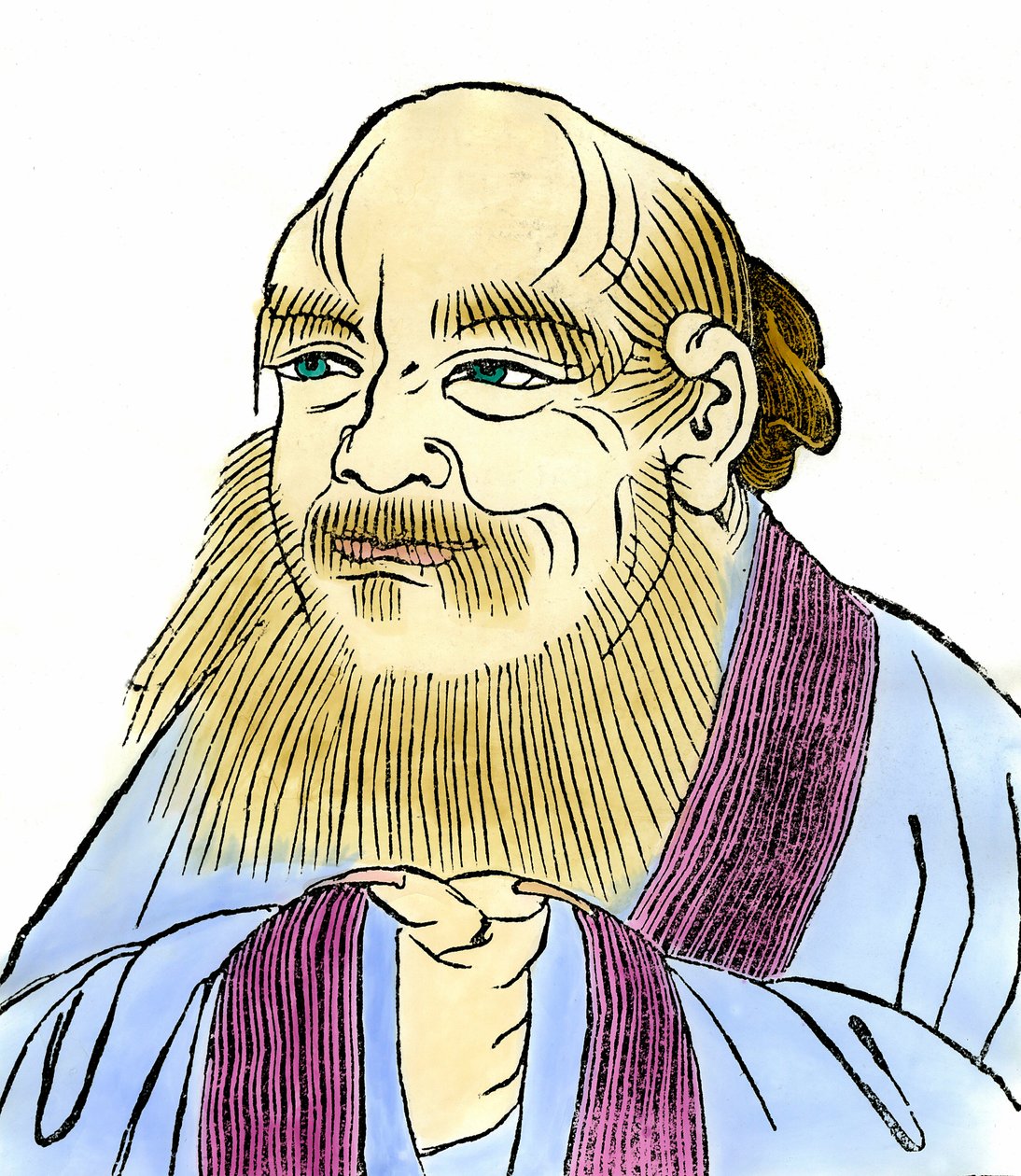 Portret Lao Tseu (605 - 520 pne) chińskiego filozofa. autorstwa Anonymous Anonymous