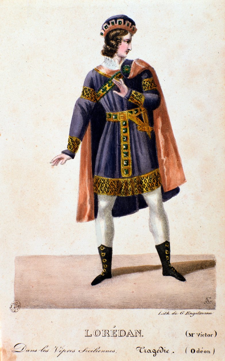 Portret Loredana w operze Nieszpory sycylijskie Giuseppe Verdi autorstwa Anonymous Anonymous