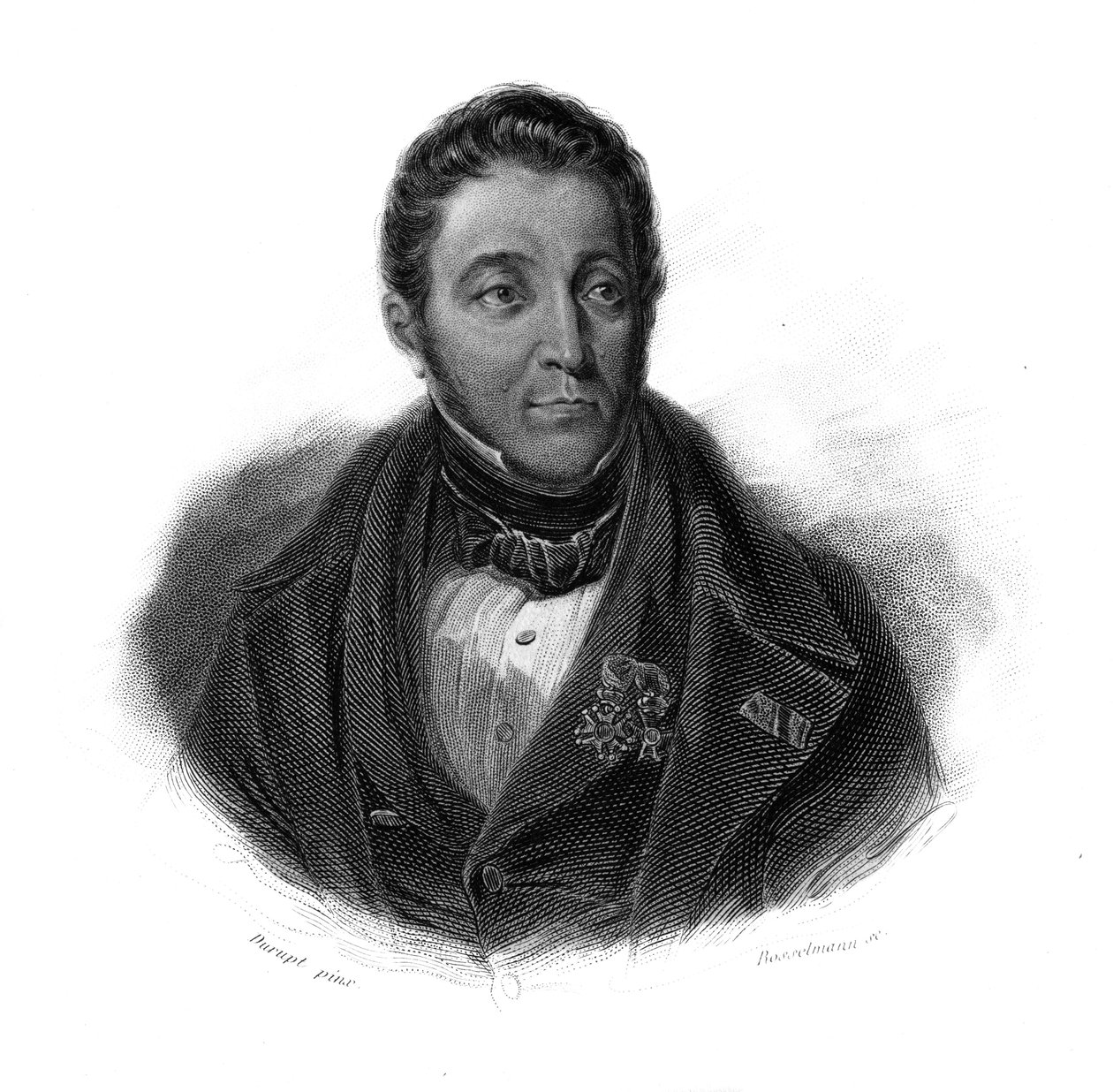 Portret Louis-Francois-Xavier Crespel, dit Crespel-Delisse (Louis Francois Xavier Crespel Delisse) industrial francais w „Portrety i historia użytecznych mężczyzn: mężczyzn i kobiet wszystkich krajów i wszystkich warunków, którzy nabyli prawa do uznania autorstwa Anonymous Anonymous