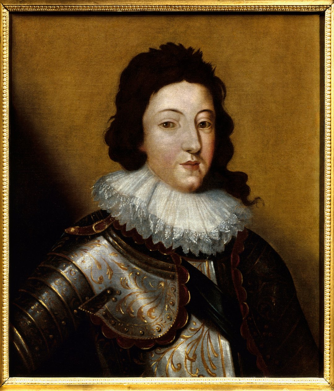 Portret Ludwika XIII (1601-1643). Anonimowy obraz z XVII wieku. Olej na płótnie. Należy wspomnieć: Reims, Musee Des Beaux Arts autorstwa Anonymous Anonymous