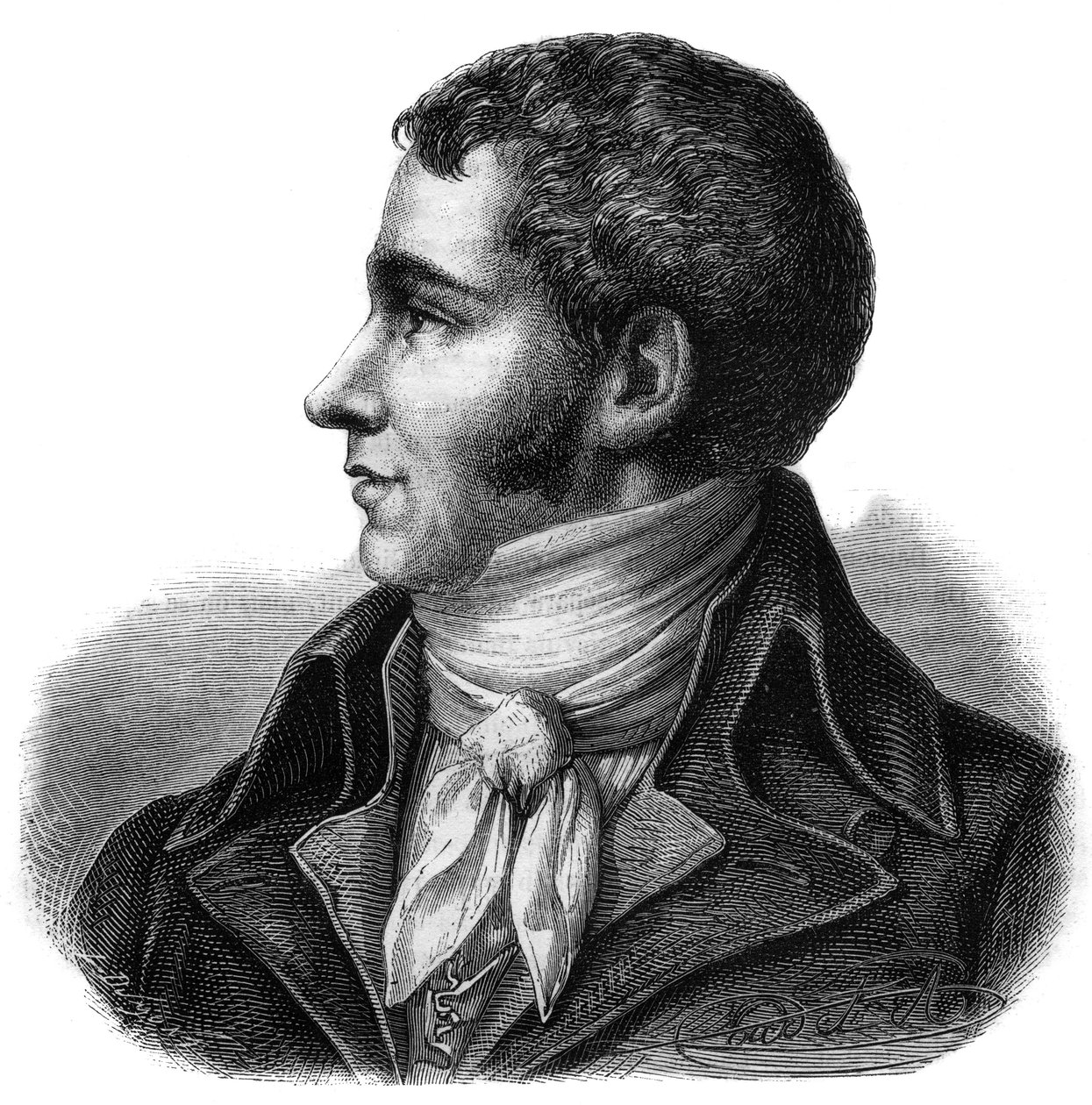 Portret Marca Davida Alba Lasource (1763-1793) zastępcy Tarna na Zjeździe Krajowym - Grawerowanie w „Histoire des Girondins” Alphonse de Lamartine (1790-1869) 1865-1866 - Kolekcja prywatna autorstwa Anonymous Anonymous