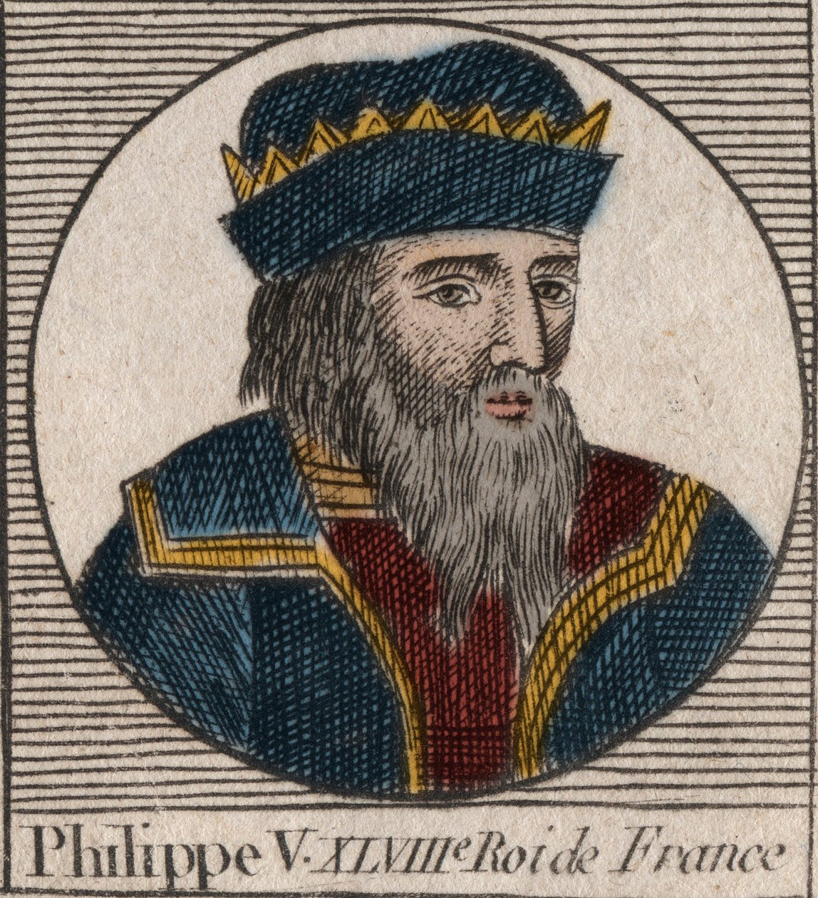 Portret Filipa V Długiego (1294 - 1322), króla Francji - Filipa V (1294-1322) 