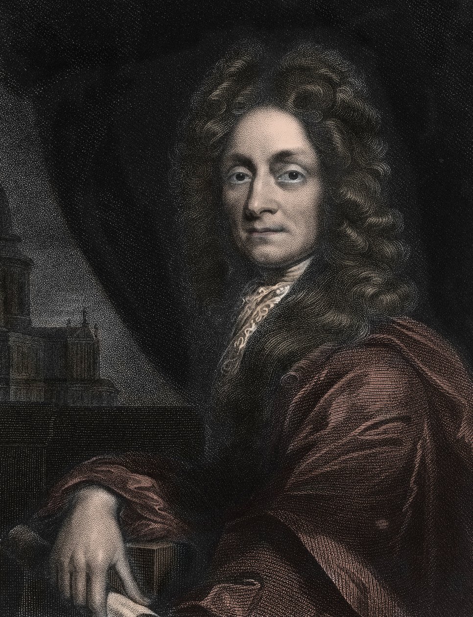 Portret sir Christophera Wrena, angielskiego architekta (1632-1723). autorstwa Anonymous Anonymous