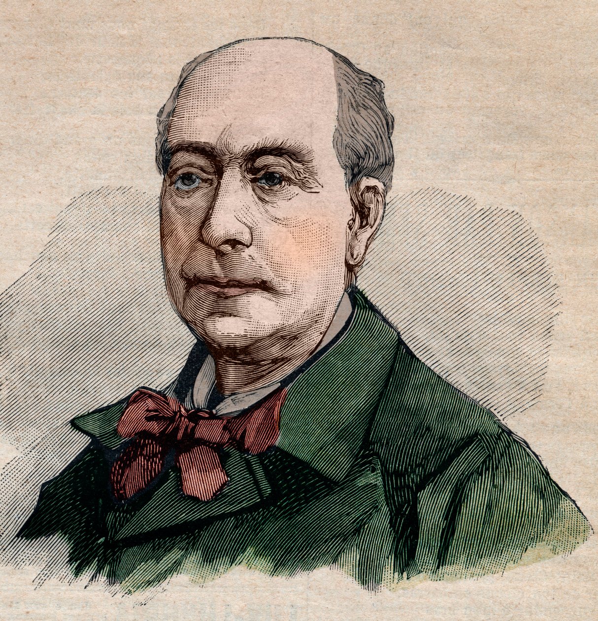 Portret Teodora de Banville (1823-1891), francuskiego poety. Grawer w „Le petit Parisien”” z 1891 r. Ze zbiorów prywatnych. autorstwa Anonymous Anonymous