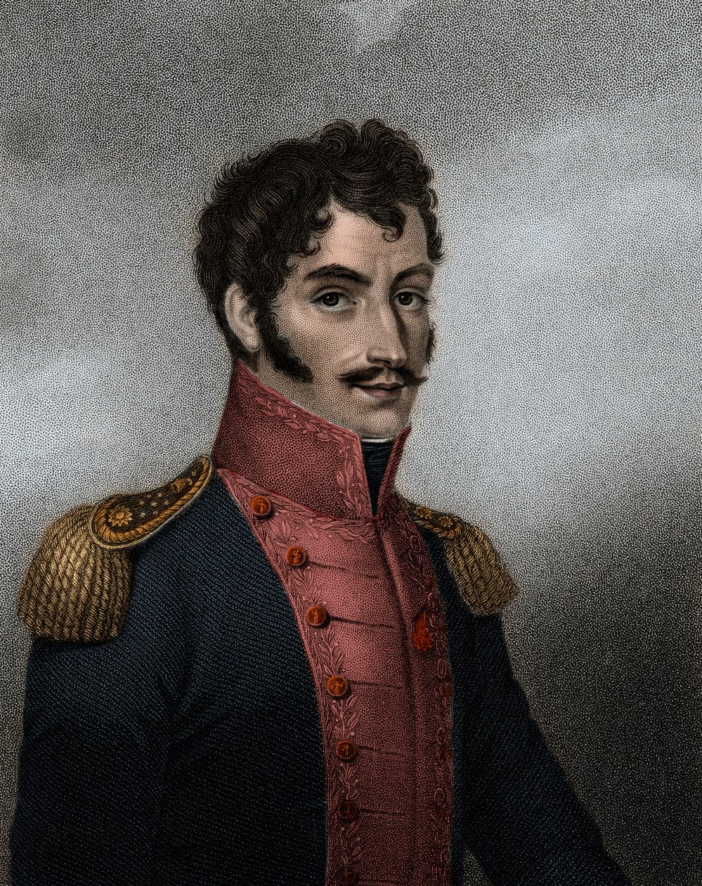 Portret wenezuelskiego polityka i wojska Simona Bolivara (1783-1830) prezydenta Kolumbii i Peru autorstwa Anonymous Anonymous