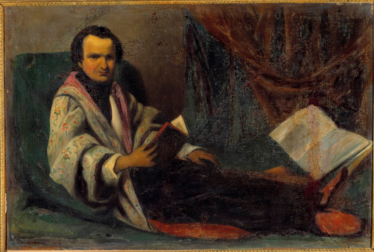 Portret Victora Hugo (1802-1885) Anonimowy obraz. 19 wiek. Słońce 0,66x0,98 m² autorstwa Anonymous Anonymous