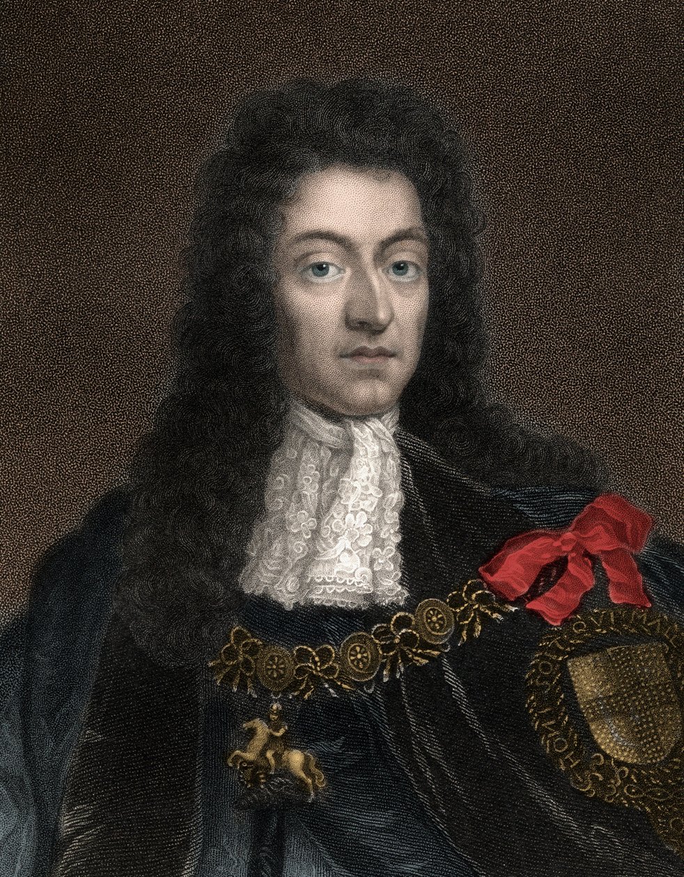 Portret Wilhelma III, księcia Orańskiego (1650-1702), znanego również jako król Anglii Wilhelm III, Wilhelm II Szkocki i Irlandii - Król Wilhelm III, Portret Wilhelma Orańskiego (1650-1702) autorstwa Anonymous Anonymous