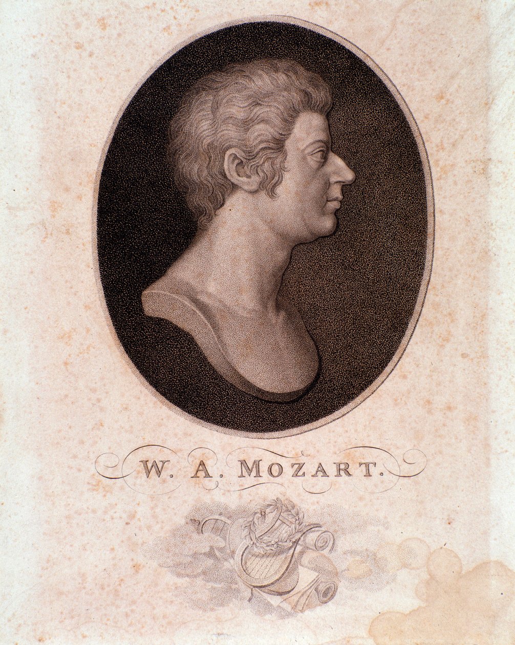 Portret Wolfganga Amadeusza Mozarta (grafika) autorstwa Anonymous Anonymous