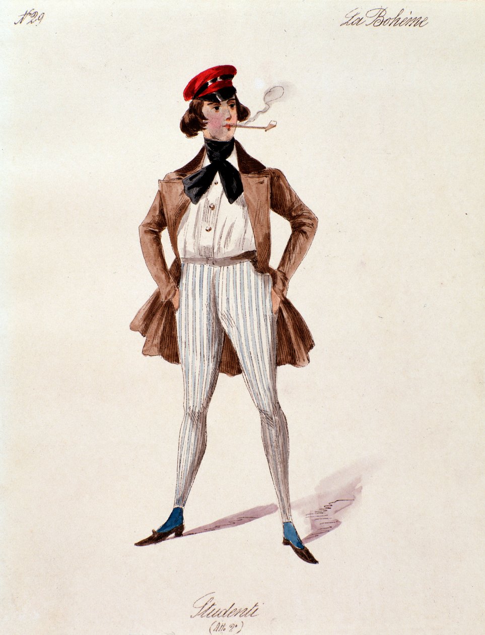 Portret studenta z Cyganerii Pucciniego (1892-1895) autorstwa Anonymous Anonymous