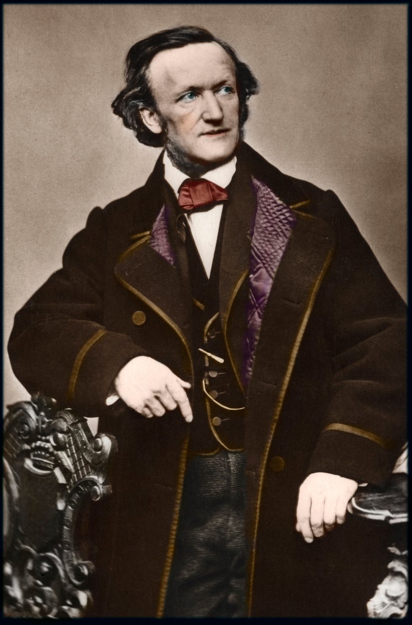 Portret kompozytora Ryszarda Wagnera (1813-1883) - Portret Ryszarda Wagnera (1813-1883), niemieckiego kompozytora. autorstwa Anonymous Anonymous