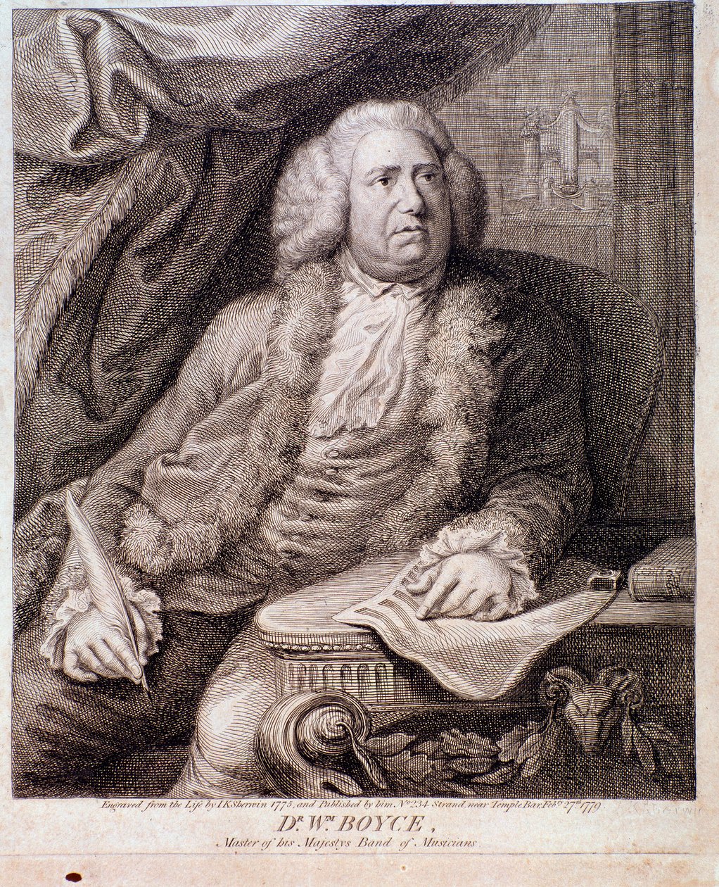 Portret angielskiego kompozytora Williama Boyce