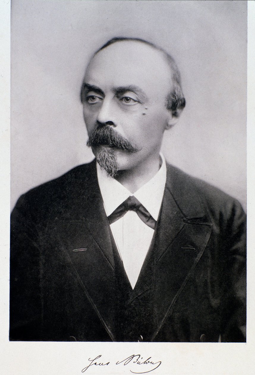 Portret niemieckiego reżysera i pianisty Hansa von Bulow (zdjęcie czarno-białe) autorstwa Anonymous Anonymous