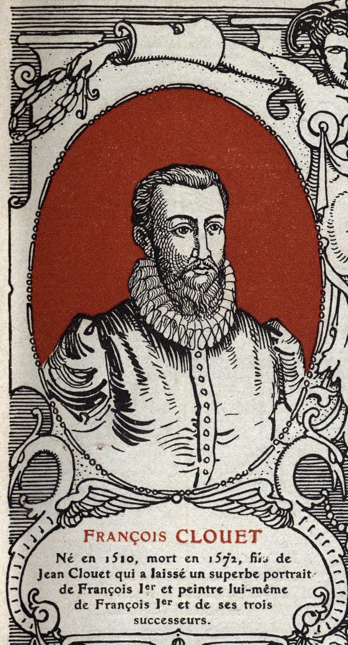 Portret francuskiego malarza Francois Cloueta (1510-1572) Rycina z 1914 roku. autorstwa Anonymous Anonymous