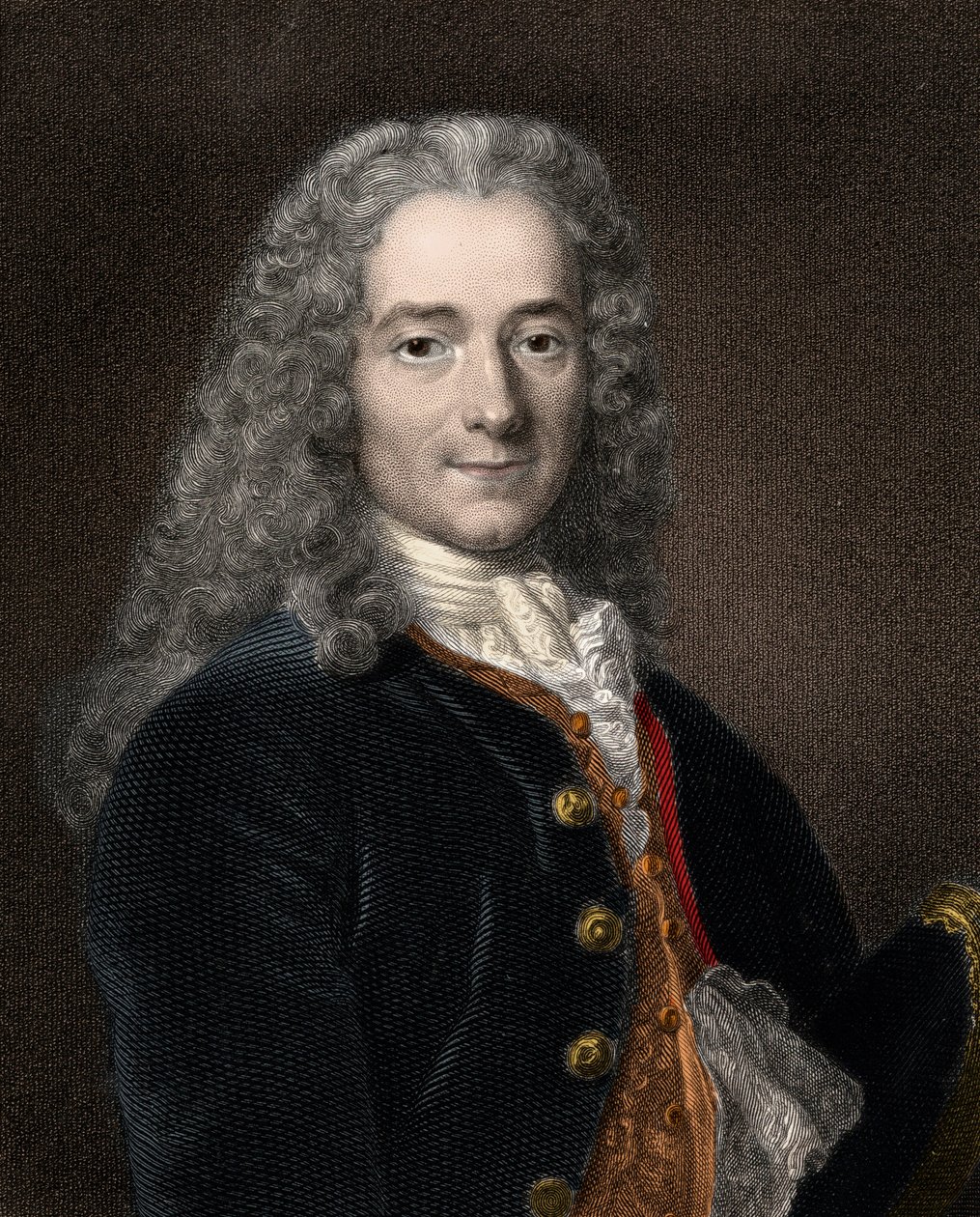 Portret francuskiego pisarza i filozofa Francois-Marie Arouet dit Voltaire (1694-1778) autorstwa Anonymous Anonymous