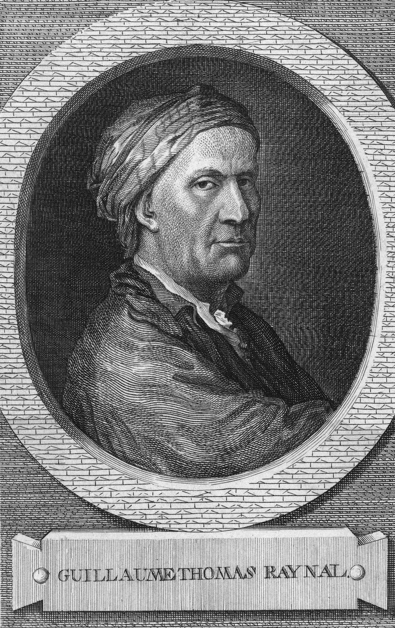 Portret francuskiego pisarza, myśliciela i księdza Guillaume-Thomas Raynal (1713-1796)” (Guillaume Thomas Raynal francuski pisarz i literat w epoce Oświecenia) Grawerowanie XIX-wiecznej kolekcji prywatnej autorstwa Anonymous Anonymous