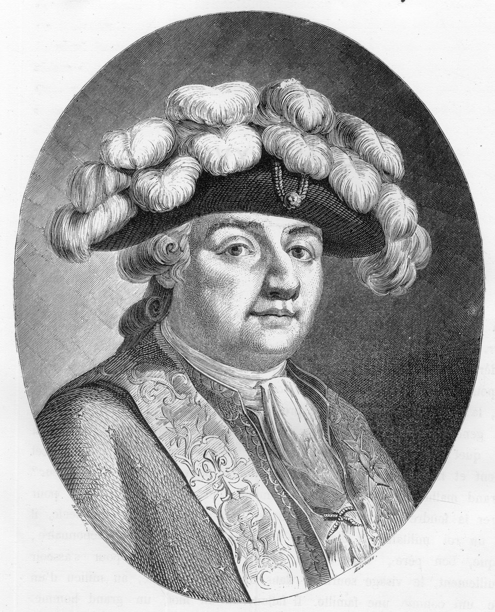 Portret króla Francji Ludwika XVI (1754-1793) - Rycina z 1863 roku w „Le Livre Rouge - Histoire De L