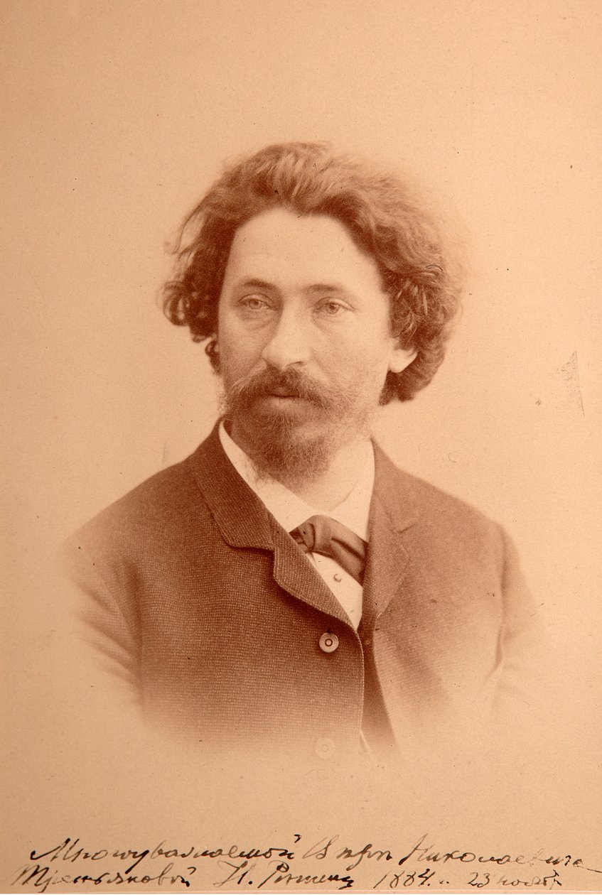 Portret artysty Ilji Jefimowicz Repine (Ilia Jefimowicz Repin) (1844-1930). Zdjęcie albuminy autorstwa Anonymous Anonymous