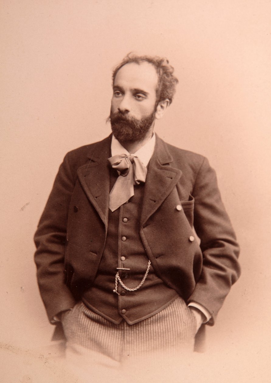 Portret artysty Izaaka Ilitcha (Izaaka Iljicza) Lewitana (1861-1900). Zdjęcie albuminy autorstwa Anonymous Anonymous