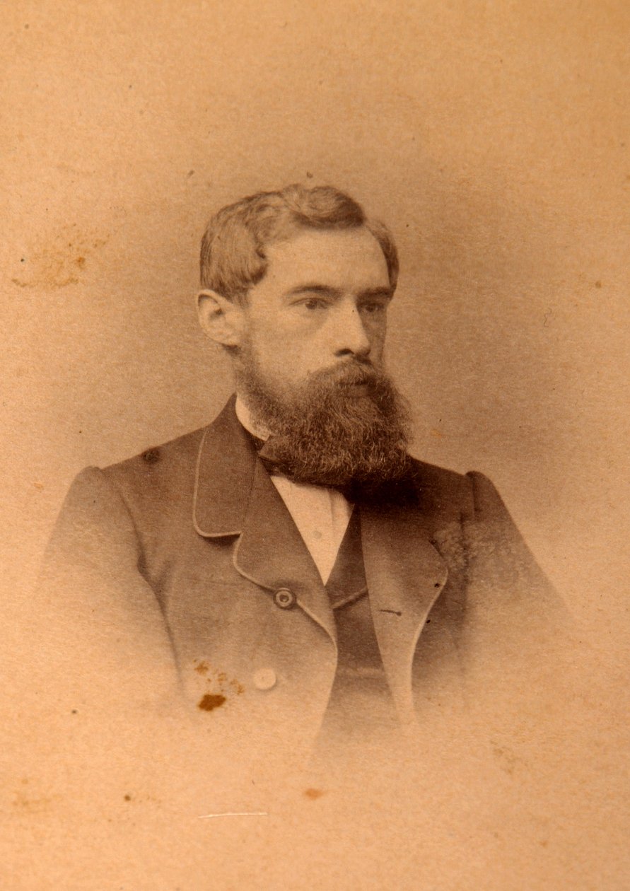 Portret kolekcjonera, patrona i założyciela galerii Pavel Michajłowicz Tretiakow (Paweł Michajłowicz Tretiakow) (1832-1898). Zdjęcie albuminy autorstwa Anonymous Anonymous