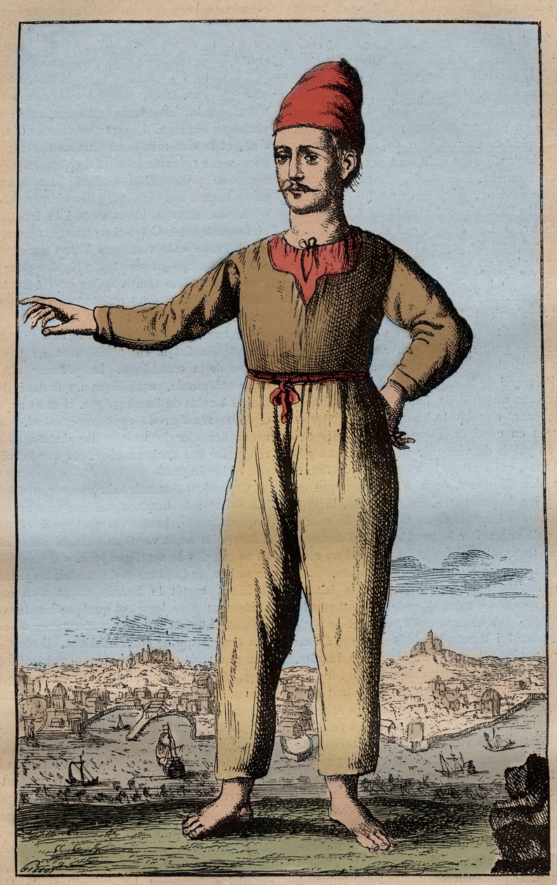 Portret rewolucjonisty Tommaso Aniello, dit Masaniello (1622-1647), rybaka neapolitańskiego, stanął na czele buntu przeciwko Hiszpanom w 1647 roku” (Tommaso Aniello, znany jako Masaniello, przywódca buntu przeciwko władzy Habsburgów autorstwa Anonymous Anonymous