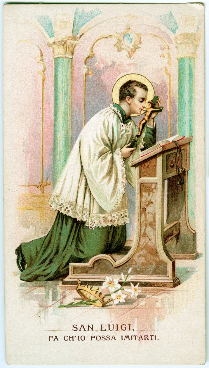 Św. Alojzy Gonzaga (rycina autorstwa Anonymous Anonymous
