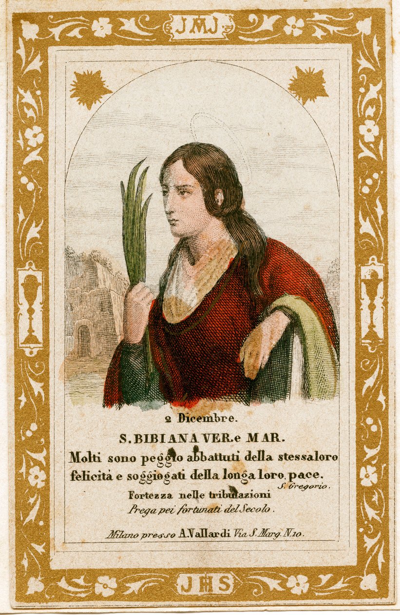 Święta Bibiana (rycina autorstwa Anonymous Anonymous