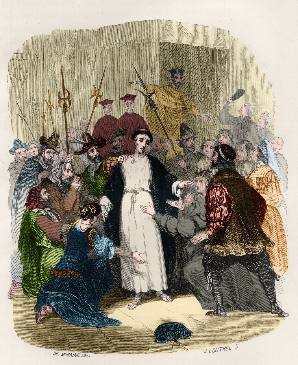 Św. Jan z Avila (Błogosławiony Jan z Avila) (1499-1569) oskarżony o herezję przez inkwizycję w XVI wieku. Ilustracja w „”Misteriach Inkwizycji i innych tajnych stowarzyszeń Hiszpanii”” Victor de Fereal, Suberwick, Manuel Galo de Cuendias. autorstwa Anonymous Anonymous