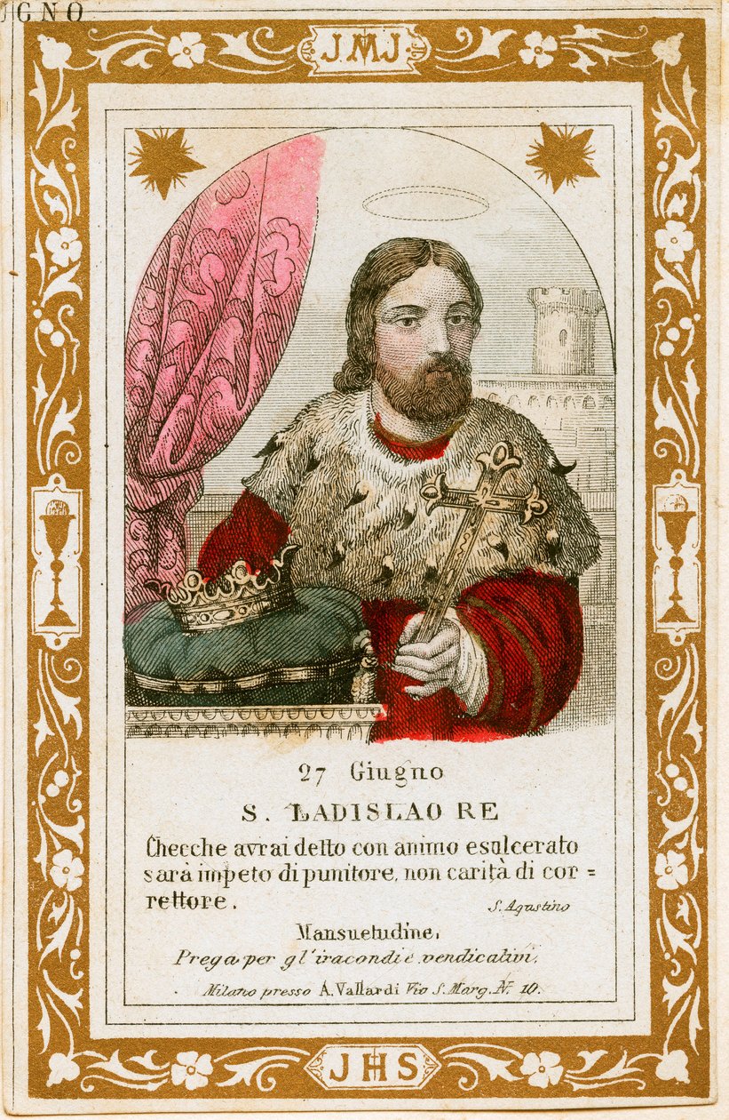 Św Władysław I Węgier (grafika) autorstwa Anonymous Anonymous
