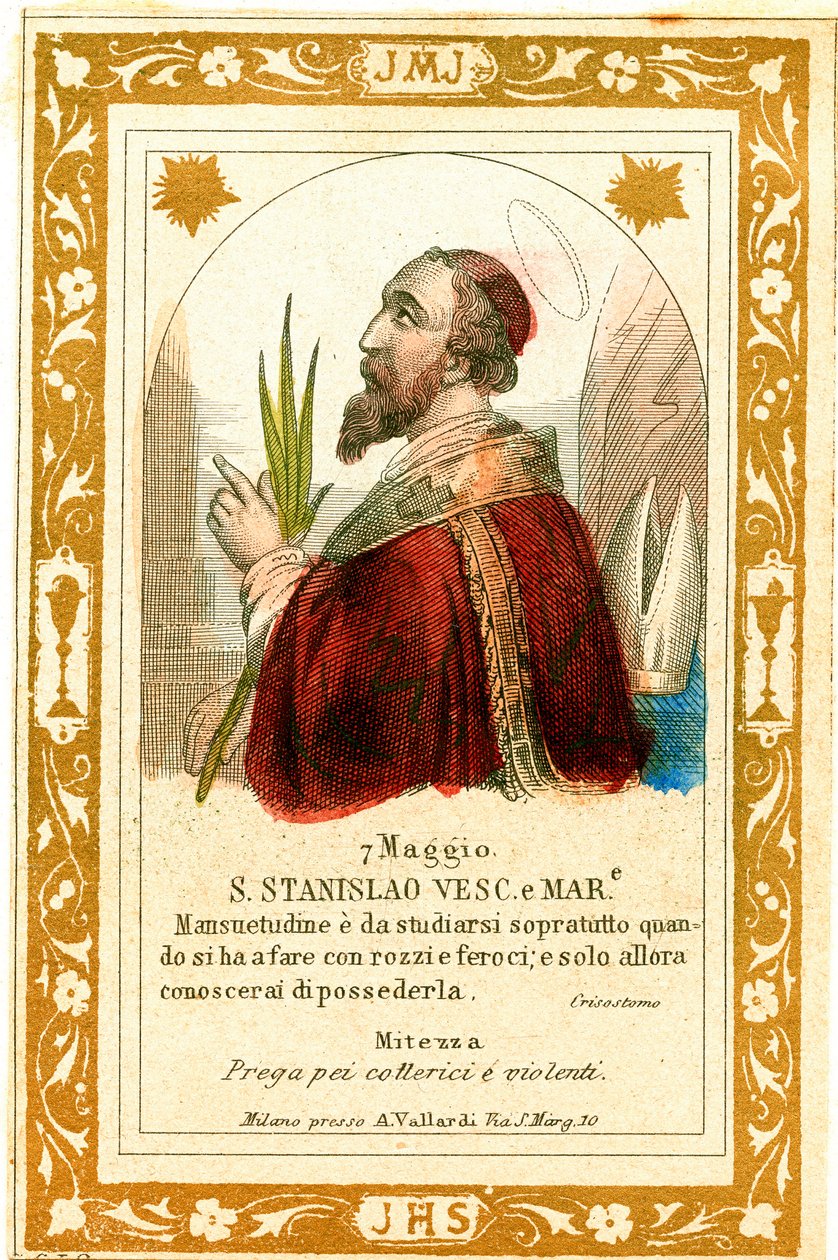 Św. Stanisław Męczennik (rycina autorstwa Anonymous Anonymous