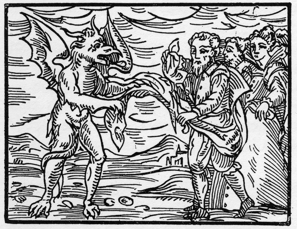 Szatan pozbawił czarowników szat - „Compendium Maleficarum”, opowiada o czarownicach, ich złu i szponach autorstwa Francesco Marii Guazzo lub Guaccio lub Guaccius (15??-16??) 1608 Kolekcja prywatna autorstwa Anonymous Anonymous