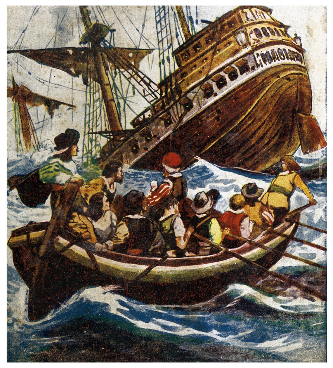Zatonięcie Petrela Ilustracja z „Przygód Pirata Morgana” 1908 autorstwa Anonymous Anonymous
