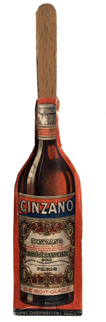 Mały fan reklamy, obiekt wywodzący się z promocji wermutskiej marki Cinzano, włoskiego wina aperitifowego. Debiut XX-wiecznej kolekcji prywatnej autorstwa Anonymous Anonymous