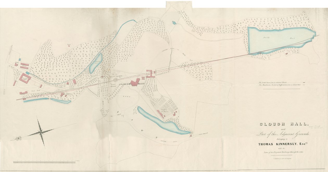 Talke - Clough Hall: litografia, nd [1751-1819] (druk) autorstwa Anonymous Anonymous
