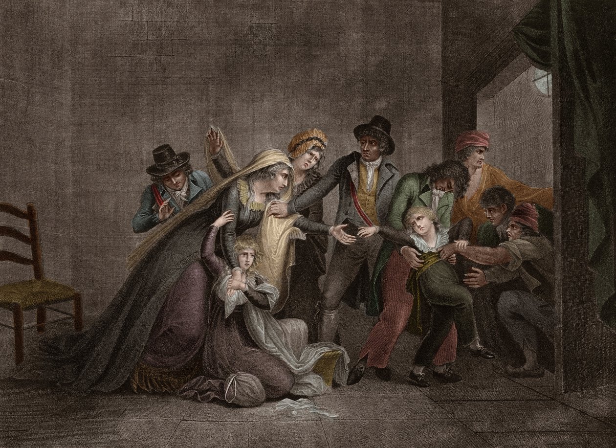 Delfin zmuszony do matki - Rozstanie Ludwika XVII i Marii Antoniny Austrii (1755-1793), królowej Francji, w więzieniu Świątyni, 3 lipca autorstwa Anonymous Anonymous