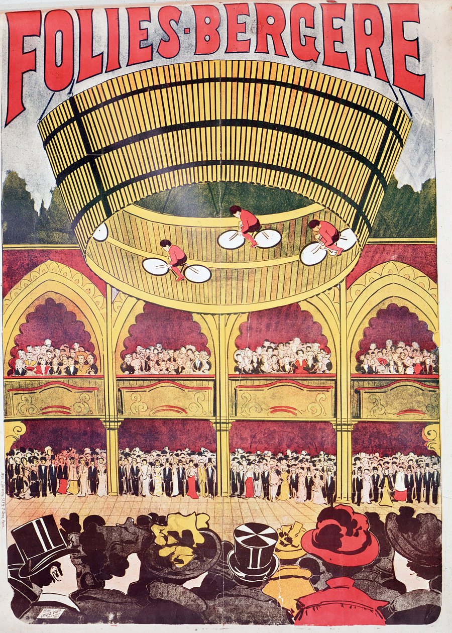 Folies-Bergere, kabaretowa sala muzyczna autorstwa Anonymous Anonymous