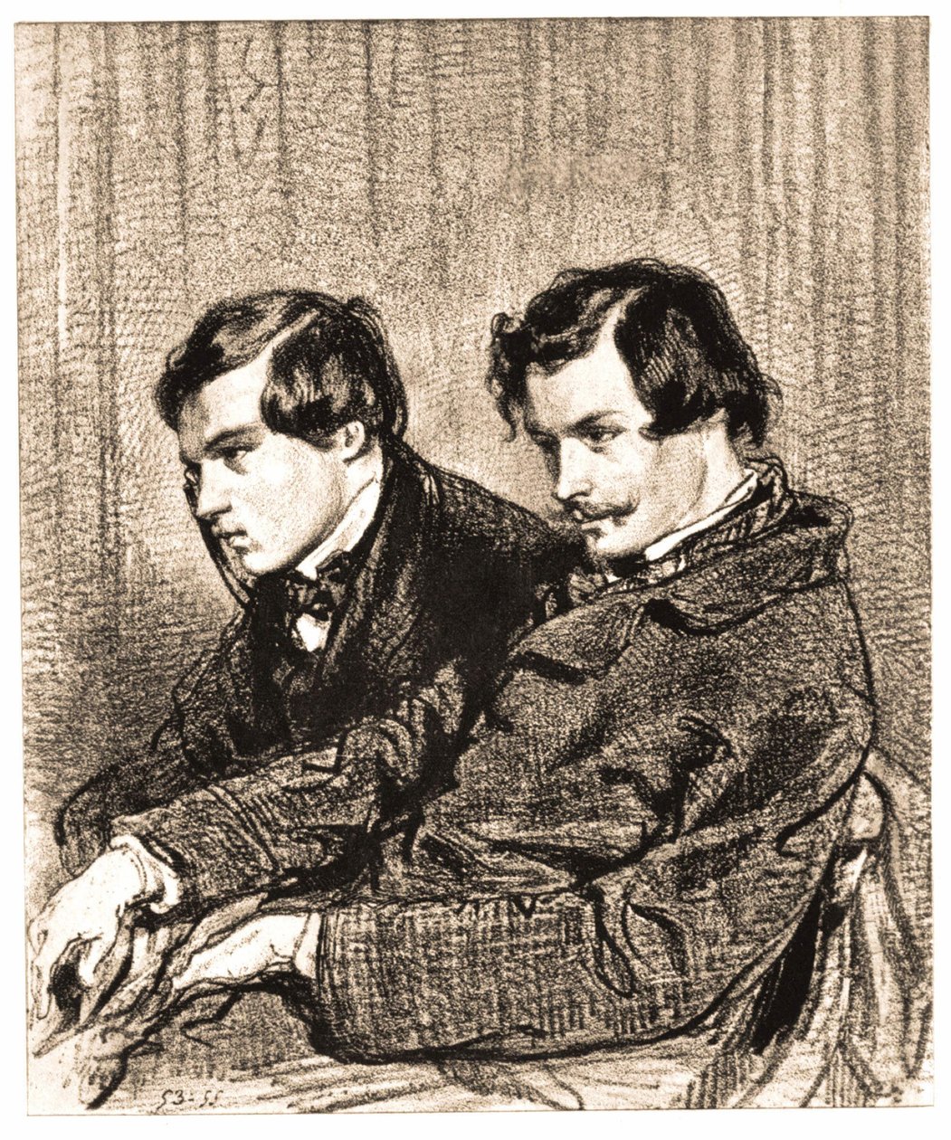 Bracia Goncourt. Rysunek, kolekcja prywatna autorstwa Anonymous Anonymous