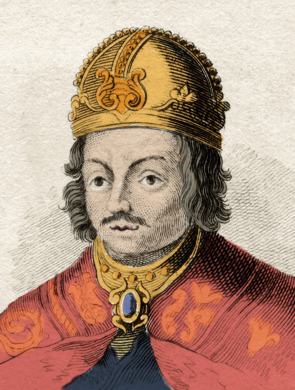 Król Kastylii Alfons X Mądry (Alfons X el Sabio) (1221-1284) Rycina z XIX wieku. Milanese autorstwa Anonymous Anonymous