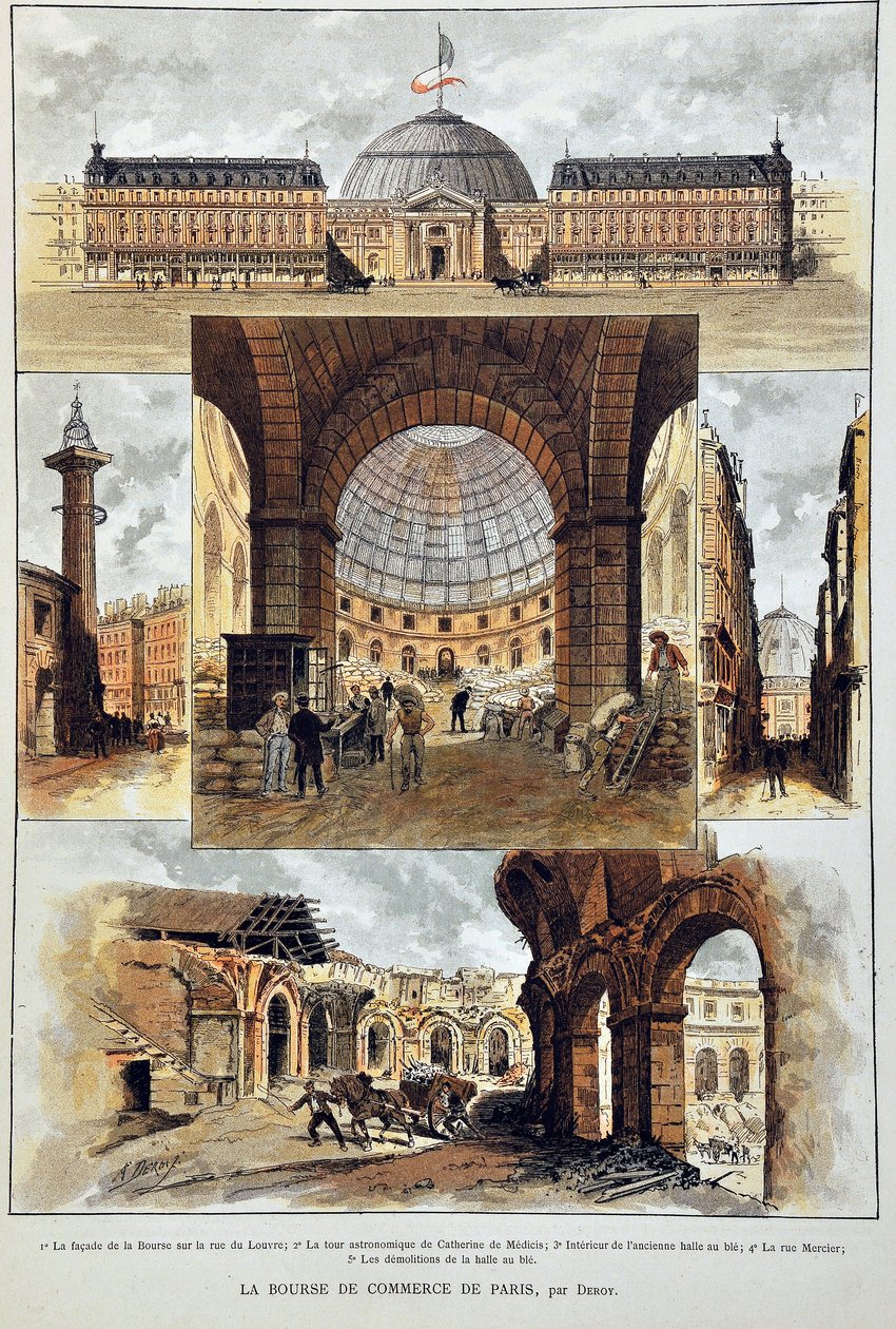 Giełda Paryska autorstwa Deroy, Grawerowanie z 1887 r. w „Tygodniku Paris-Illustrous Newspaper””. autorstwa Anonymous Anonymous