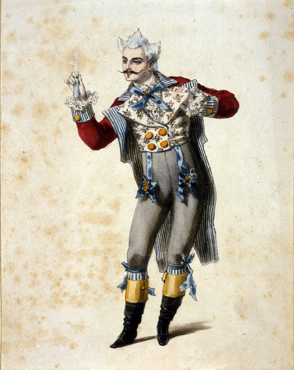 Bas Giuseppe Frezzolini (1789-1861) w interpretacji Doktora Dulcamary w operze „Napój miłosny” Gaetano Donizettiego (1797-1848) podczas występu w Teatro della Canobbiana w Mediolanie 12.05.1832. autorstwa Anonymous Anonymous