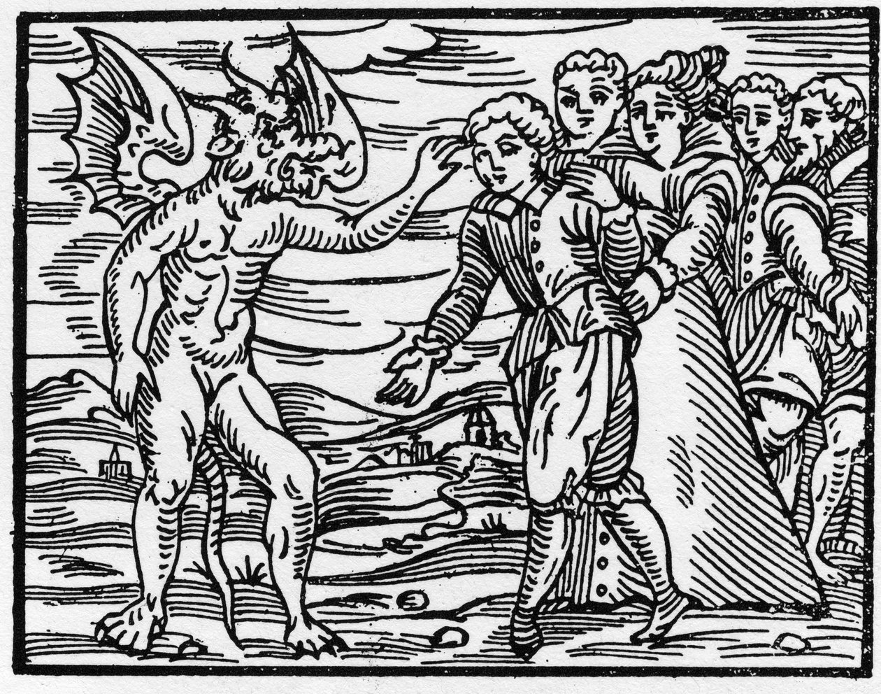 Odcisk czarciego szponu – „Kompendium Maleficarum” – opowiada o czarownicach, ich zła i szponach autorstwa Francesco Marii Guazzo lub Guaccio lub Guaccius (15??-16??) 1608 Kolekcja prywatna autorstwa Anonymous Anonymous