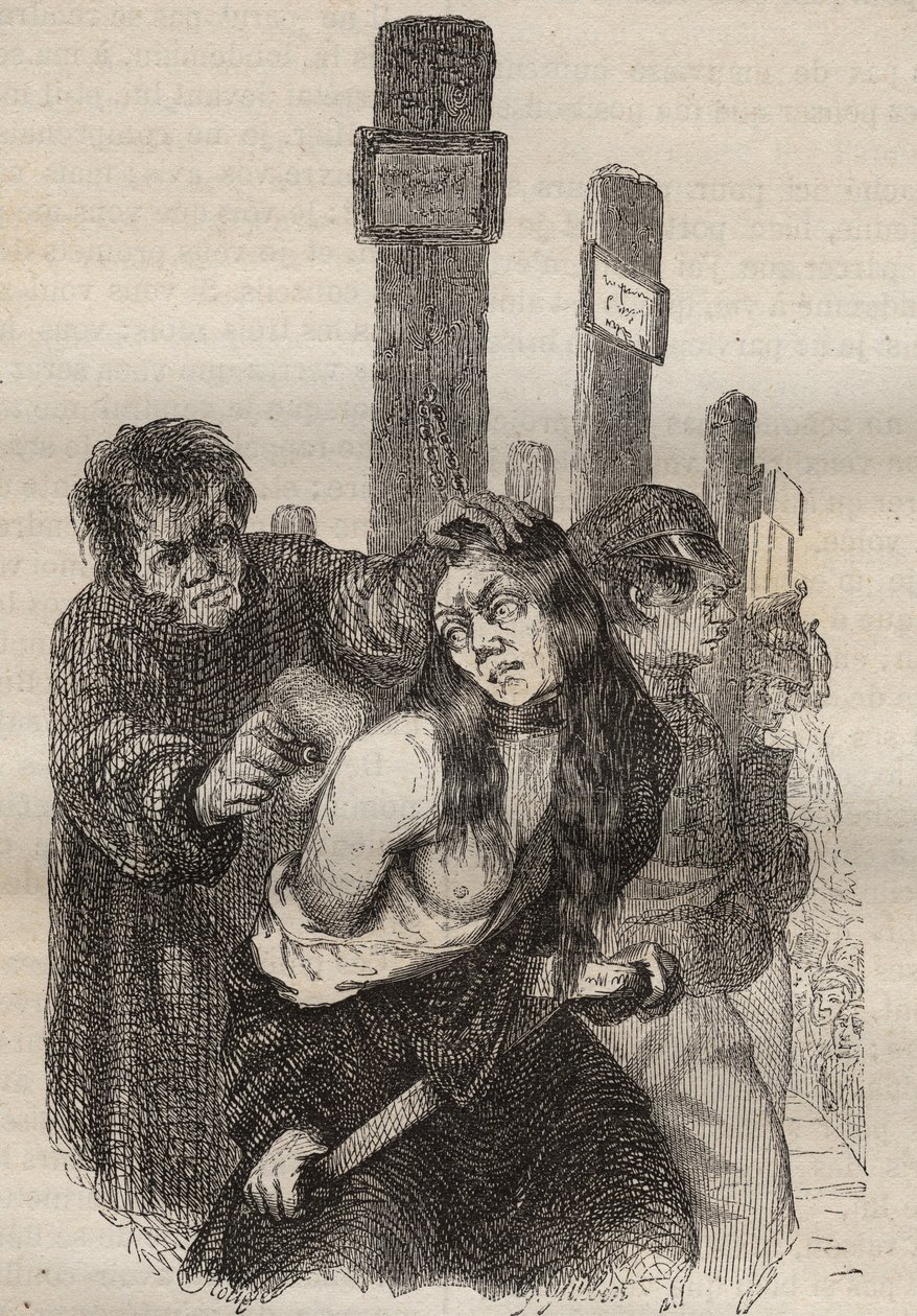 Znak w więzieniu Rochefort w XIX wieku. Grawer „Historia skazanych od ich powstania do dnia dzisiejszego” (1877) autorstwa Pierre