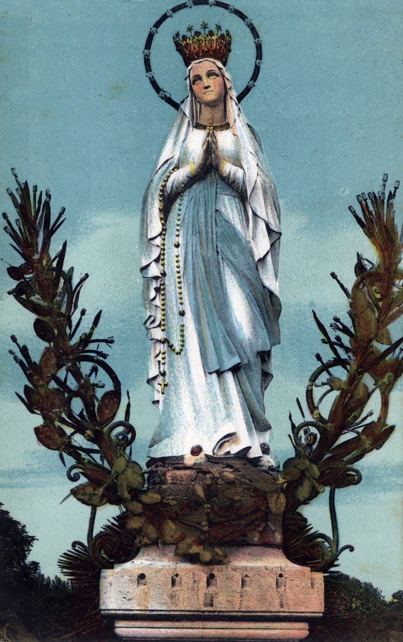 Dziewica koronowana w Lourdes - Hautes Pyrenees (65) około 1900 roku. autorstwa Anonymous Anonymous