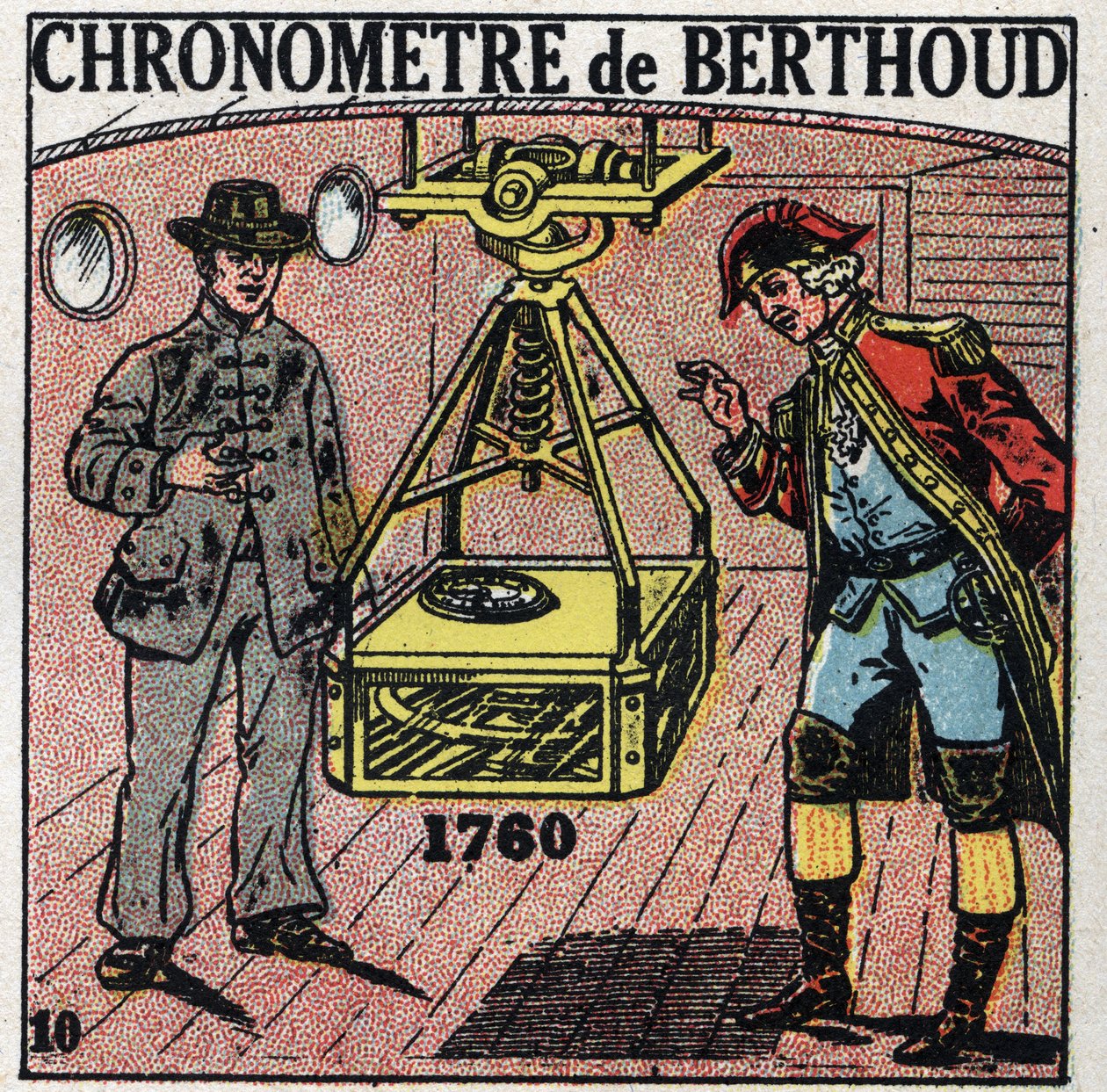 Czas: Chronometr morski wynaleziony przez Ferdinanda Berthouda (1727-1807) w 1760 r. Anonimowa ilustracja z 1925 r. Ze zbiorów prywatnych. autorstwa Anonymous Anonymous