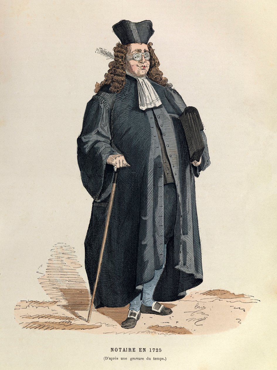 Notariusz w 1725 (za panowania króla Ludwika XV)/Notariusz w Paryżu autorstwa Anonymous Anonymous