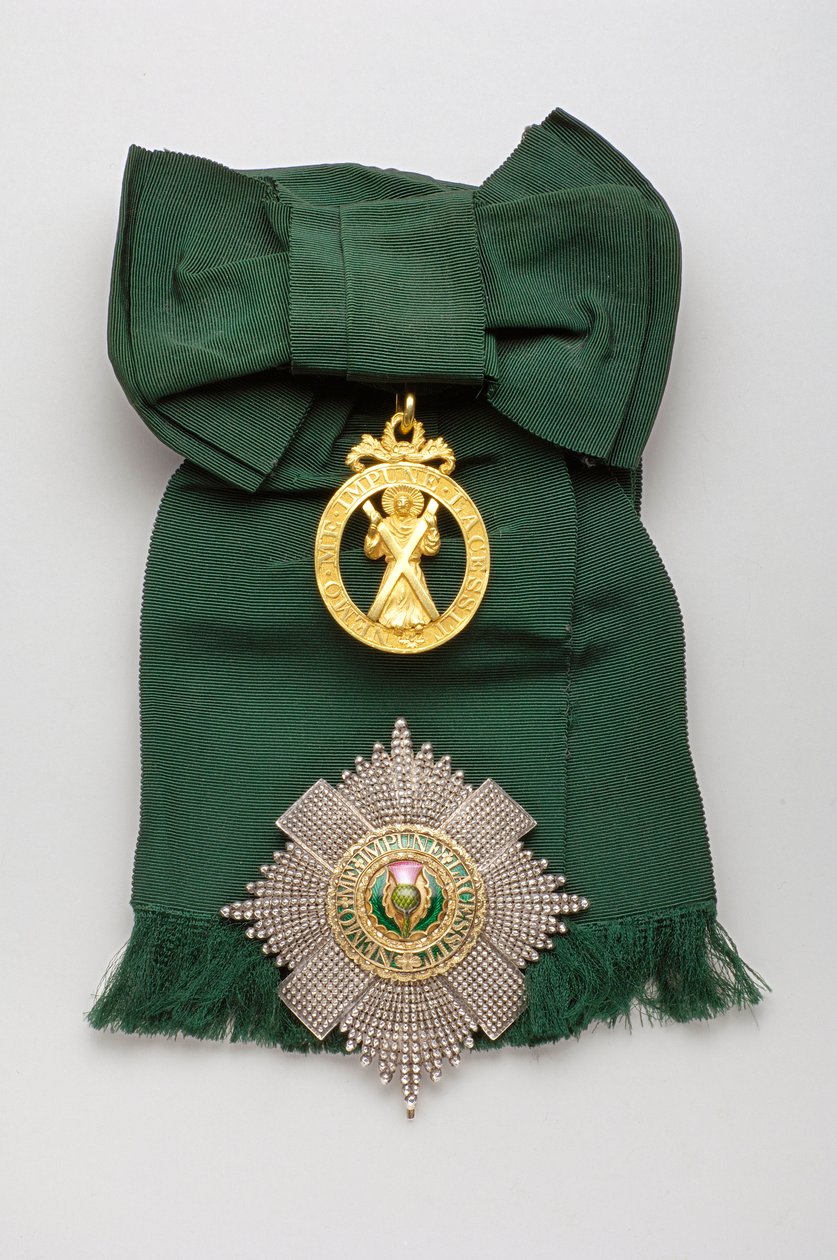 Wielka Brytania - Order of the Thistle - Góra: odznaka, model na receptę, wykonany przez Johna Jamesa Eddingtona (Londyn) autorstwa Anonymous Anonymous