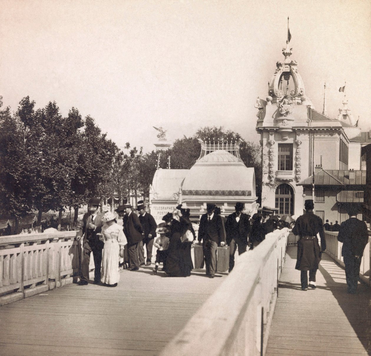 Ekspozycja Powszechna 1900 - Exposition Universelle de 1900 w Paryżu: Passerelle des Invalides - kolekcja prywatna autorstwa Anonymous Anonymous
