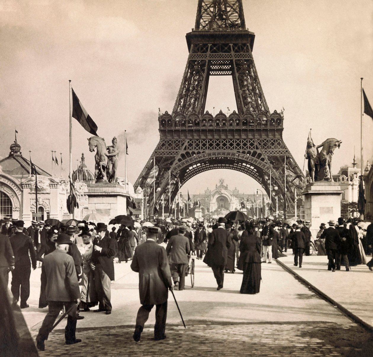 Ekspozycja uniwersalna 1900 - Exposition Universelle de 1900 w Paryżu: Widok z Pól Marsowych - kolekcja prywatna autorstwa Anonymous Anonymous